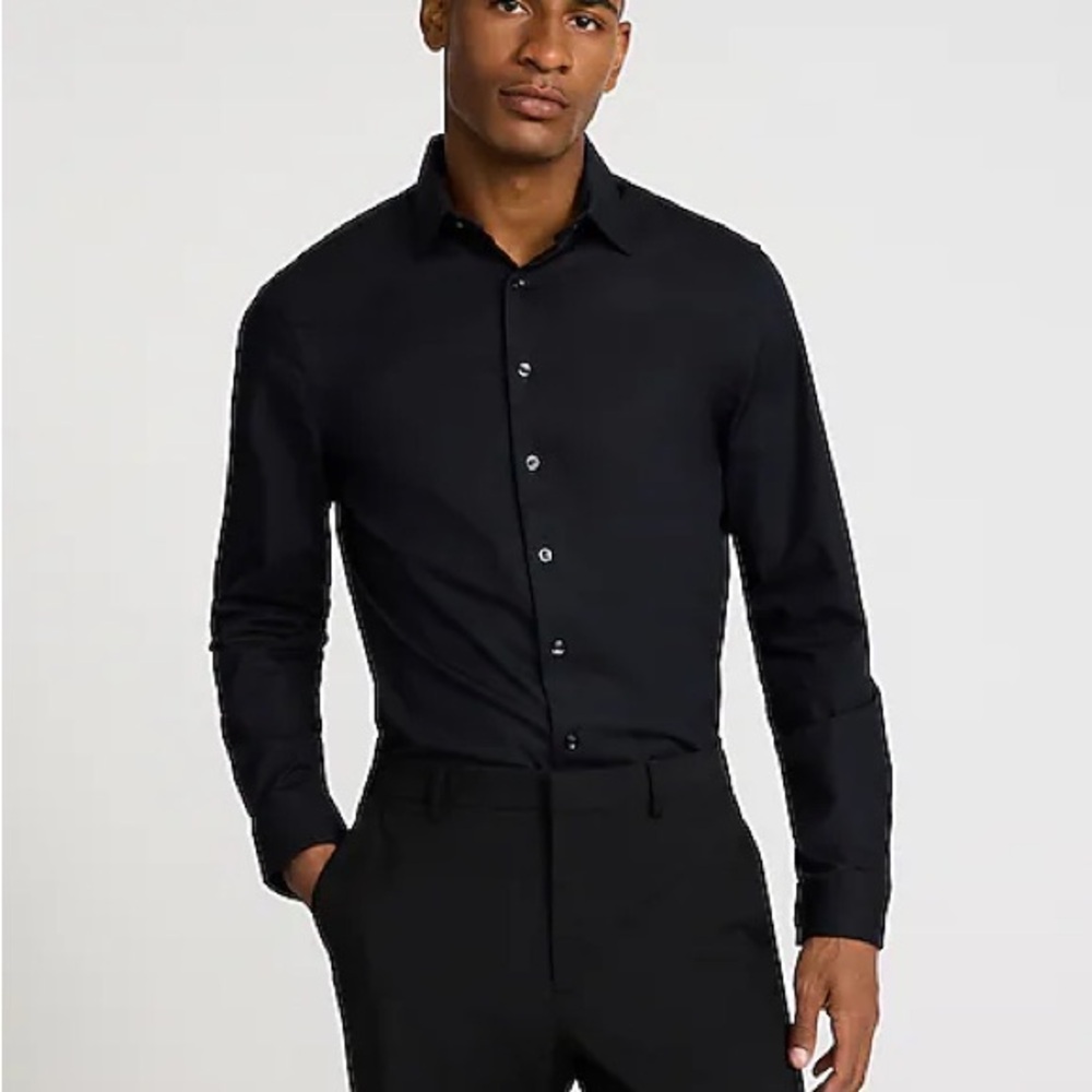 Express Black Button Down Shirt